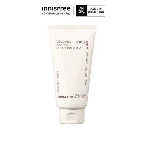 Sữa Rửa Mặt Innisfree Volcanic Pore BHA Kiểm Soát Nhờn Tro Núi Lửa & BHA 150g (Mới)
