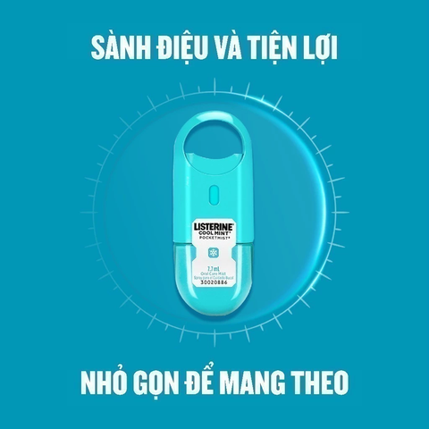 Xịt Thơm Miệng Listerine Cool Mint Pocketmist Làm Hơi Thở Thơm Mát 7.7ml