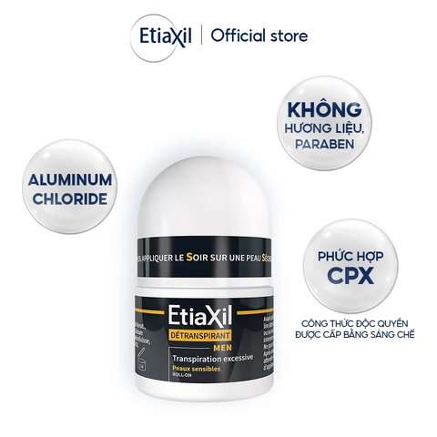 Lăn Khử Mùi Mồ Hôi Dành Cho Nam Giới Etiaxil Men 15ml