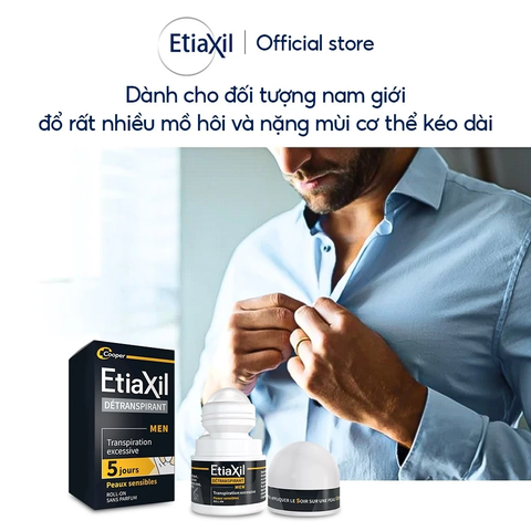 Lăn Khử Mùi Mồ Hôi Dành Cho Nam Giới Etiaxil Men 15ml