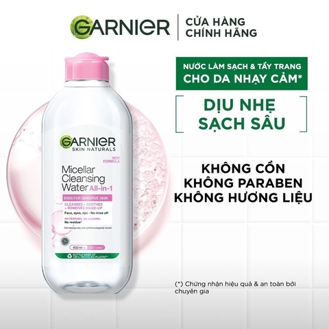 Nước Tẩy Trang Garnier Micellar Cleansing Water 400ml