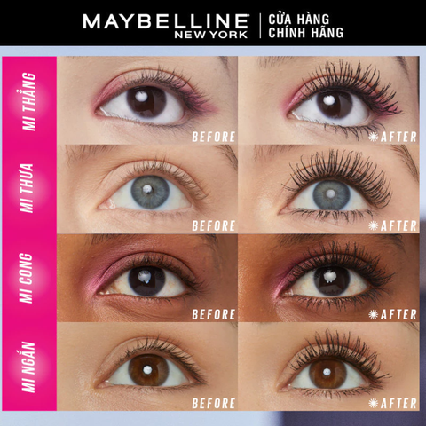 Mascara Maybelline Firework Waterproof Cong Dài Và Tỏa Mi 360 Độ 8.75ml
