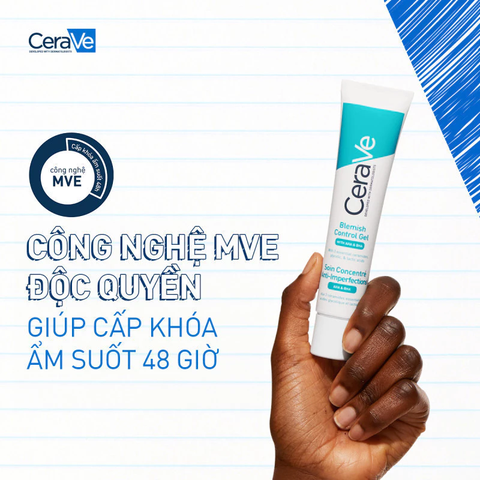 Gel Giảm Mụn Không Khô Da CeraVe Blemish Control Gel 40ml