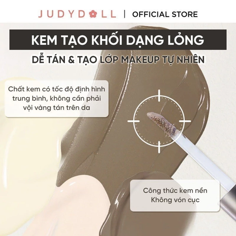 Kem Bắt Sáng & Tạo Khối 2 Đầu JUDYDOLL Liquid Highlighter & Contour Duo Lâu Trôi 4.8g