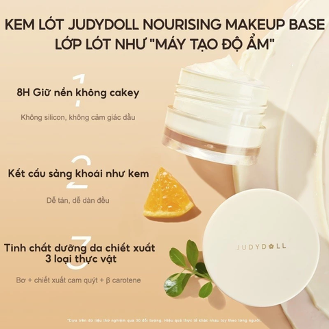 Kem Lót Judydoll Cấp Ẩm Cho Lớp Nền Tệp Màu 30g