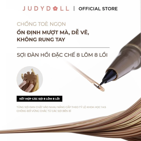 Bút Kẻ Mắt Nước Siêu Mảnh 0.014mm Judydoll Slim Liquid Eyeliner 0.4g
