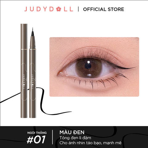 Bút Kẻ Mắt Nước Siêu Mảnh 0.014mm Judydoll Slim Liquid Eyeliner 0.4g