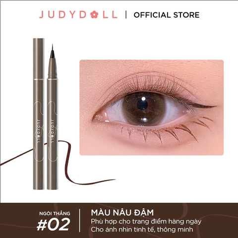 Bút Kẻ Mắt Nước Siêu Mảnh 0.014mm Judydoll Slim Liquid Eyeliner 0.4g