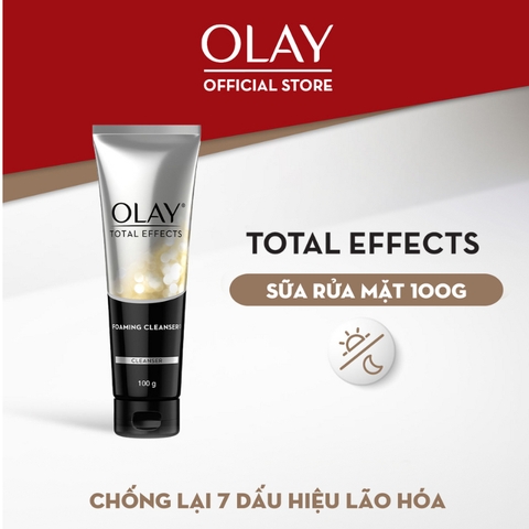 Sữa Rửa Mặt Olay Total Effects Tạo Bọt Ngừa Lão Hoá 100g