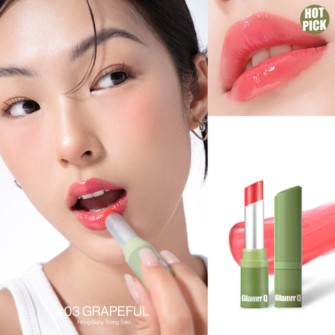 Son Dưỡng Có Màu Glamrr Q Vegan Super Lip Balm Thuần Chay 4.5g