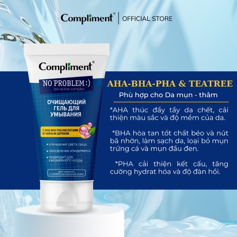 Sữa Rửa Mặt Giảm Mụn Compliment No Problem 200ml