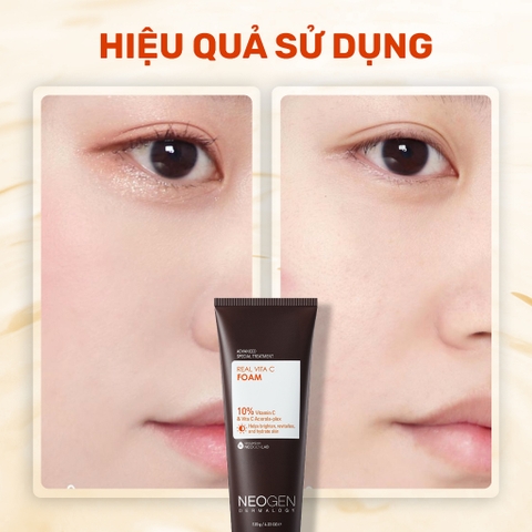 Sữa Rửa Mặt Neogen Dermalogy Real Vita C Foam Sạch Sâu Và Làm Sáng Da 120g