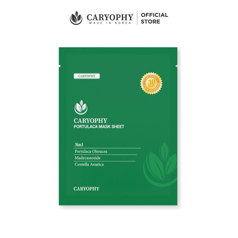 Mặt Nạ Caryophy Portulaca Mask Sheet  Làm Giảm Mụn, Thâm & Dưỡng Ẩm Da 22g