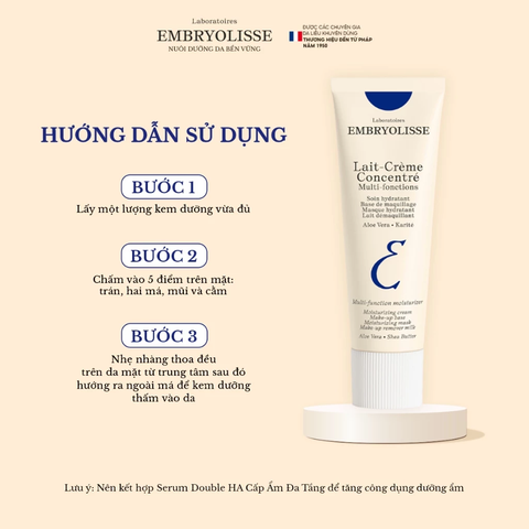 Kem Siêu Dưỡng Ẩm Embryolisse Hỗ Trợ Phục Hồi Da