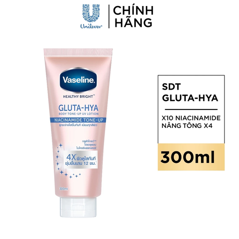 Sữa Dưỡng Thể Vaseline Gluta-Hya Nâng Tông Tức Thì 300ml