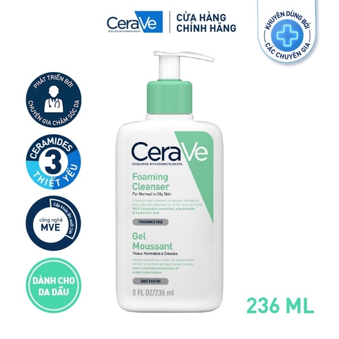 Sữa Rửa Mặt CeraVe  Giúp Làm Sạch Và Cấp Ẩm Dành Cho Các Loại Da
