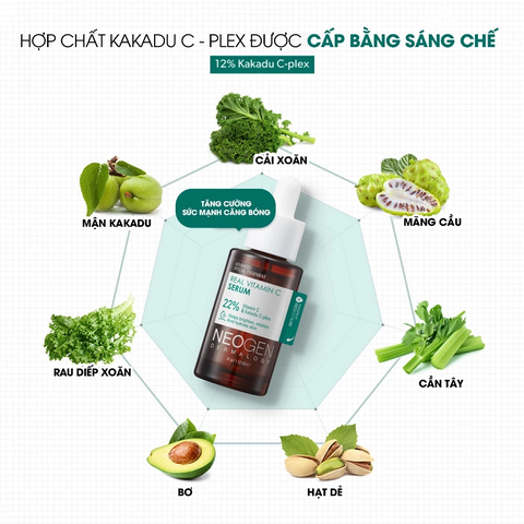 Serum Dưỡng Trắng Mờ Thâm 460x Vitamin C Sinh Học Kakadu 22% Neogen Dermalogy 32g