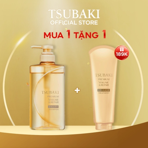 Bộ Gội Xả Tsubaki Phục Hồi Ngăn Rụng Tóc 490ml+180g
