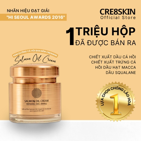 Kem Dưỡng Trắng, Ngăn Ngừa Lão Hóa Chiết Xuất Dầu Cá Hồi Cre8skin Salmon Oil Cream 80g