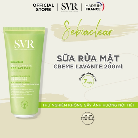 Kem Rửa Mặt SVR Creme Lavante Sebiaclear Cho Da Nhạy Cảm - 55ml