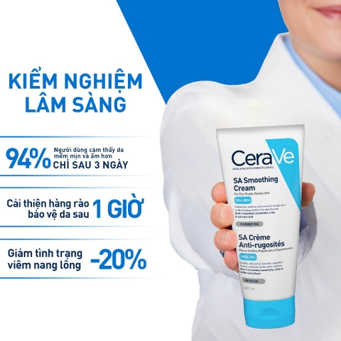 Kem Dưỡng Ẩm Dành Cho Da Khô Ráp, Sần Sùi CeraVe SA Smoothing Cream