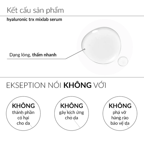 Serum 2% HA + 3% Tranexamic Acid Mờ Nám, Sáng Da Ekseption Hyaluronic TRX 75ml
