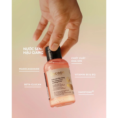 Nước Cân Bằng Cocoon Sen Hậu Giang Làm Dịu Da Nhạy Cảm