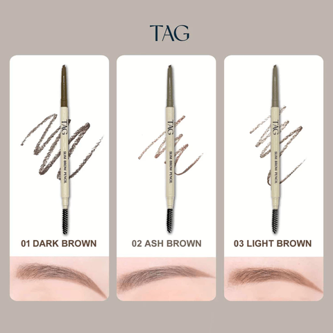 Chì Kẻ Chân Mày Mềm Mịn Lâu Trôi Kháng Nước TAG Slim Brow Pencil 0.06g