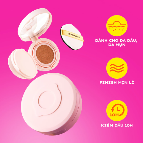 Phấn Nước Lemonade Supermatte Cushion Siêu Kiềm Dầu 15g