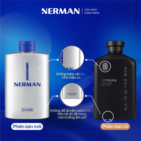 Sữa Tắm Gội Nam Giới Hương Nước Hoa Gentleman 3 In 1 Nerman 350ml