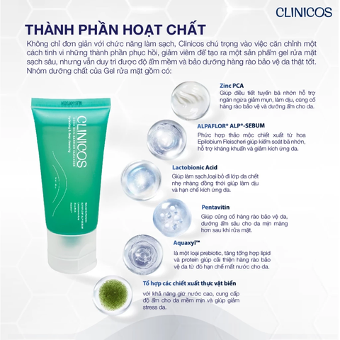 Gel Rửa Mặt Thanh Mát Clinicos Good Skin Barrier Cleanser 50ml