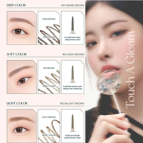 Chì Kẻ Chân Mày Mềm Mịn Lâu Trôi Kháng Nước TAG Slim Brow Pencil 0.06g