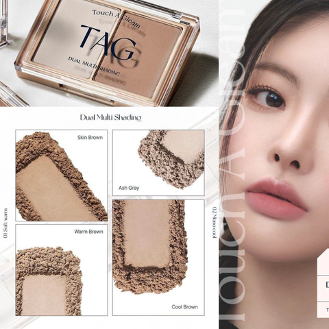 Bảng Phấn Tạo Khối Đa Năng Mịn Lì Lâu Trôi TAG Dual Multi Shading 9.4g
