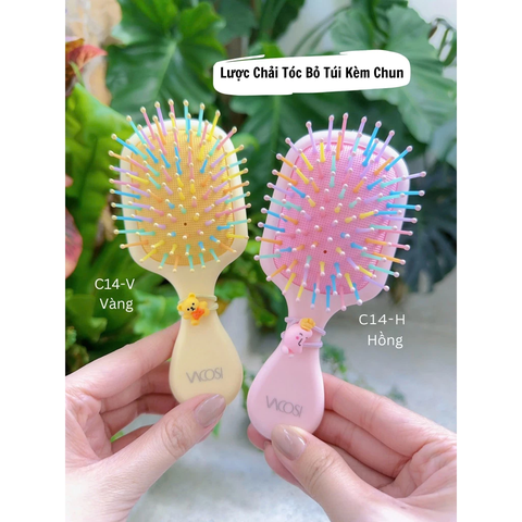 Lược Chải Tóc Bỏ Túi, Kèm Chun Vacosi Pocket Comb Set - C14