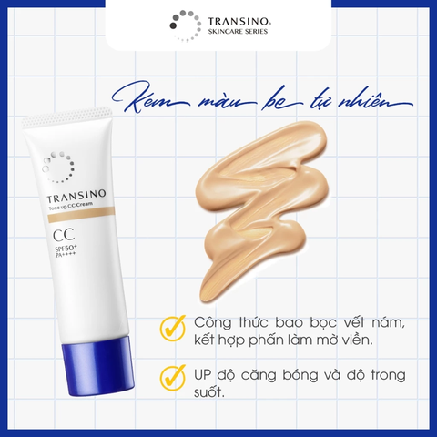 Kem CC Nâng Tông Trắng Sáng Transino Tone Up CC Cream SPF50+ 30g