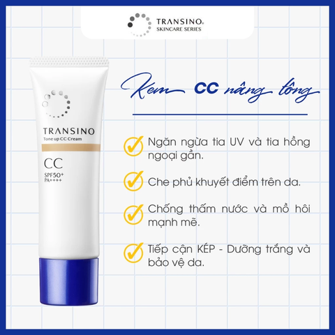 Kem CC Nâng Tông Trắng Sáng Transino Tone Up CC Cream SPF50+ 30g