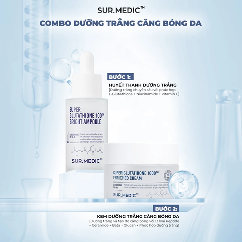 Huyết Thanh Dưỡng Trắng SUR.MEDIC+ Super Glutathione Bright Ampoule 32ml