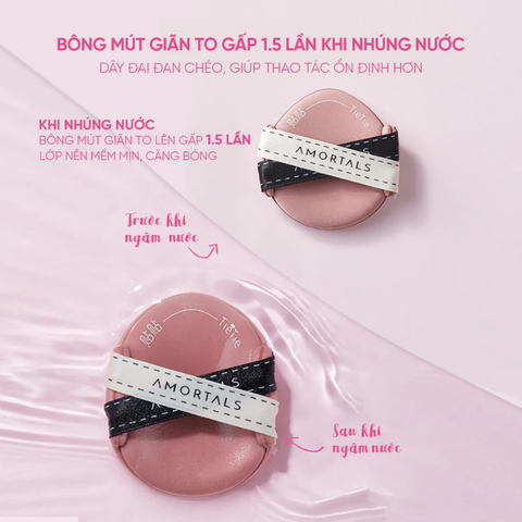 Bông Mút Trang Điểm 2 Mặt Tie Tie Amortals, Tán Nền Nhanh