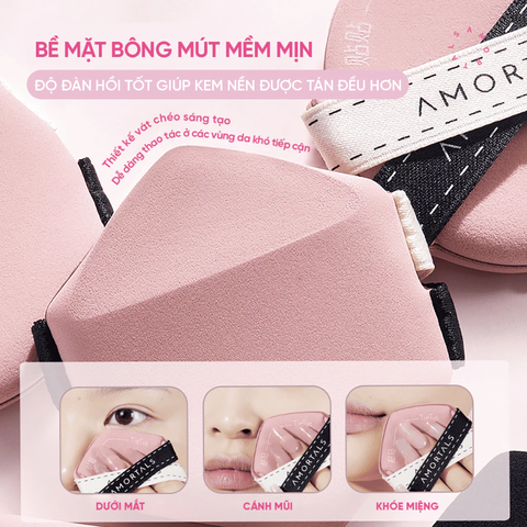 Bông Mút Trang Điểm 2 Mặt Tie Tie Amortals, Tán Nền Nhanh