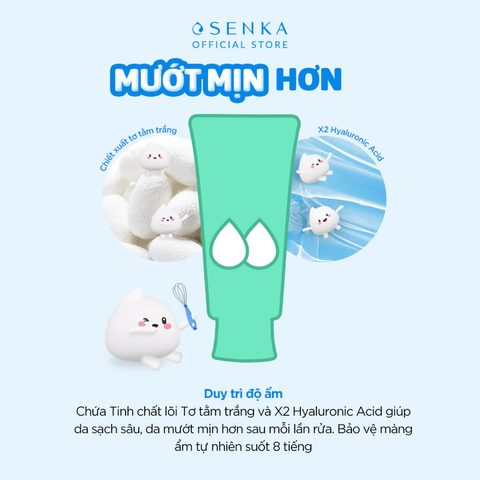 Sữa Rửa Mặt Ngừa Mụn Senka Perfect Whip Acne Care 100g