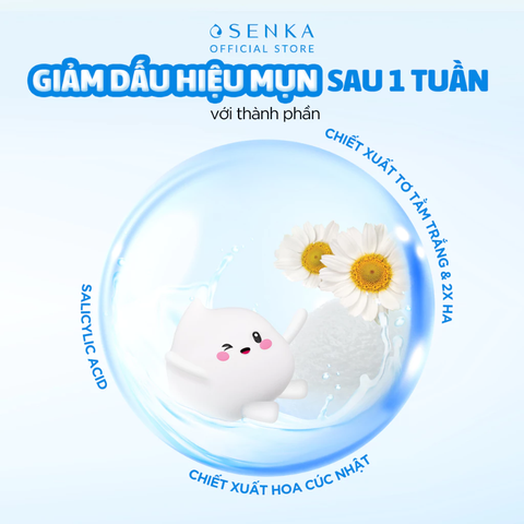 Sữa Rửa Mặt Ngừa Mụn Senka Perfect Whip Acne Care 100g