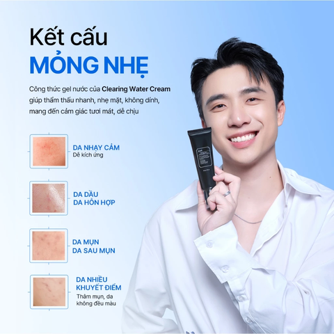 Kem Dưỡng Ẩm, Hỗ Trợ Tái Tạo Da Midnight Blue Clearing Water Cream 50g