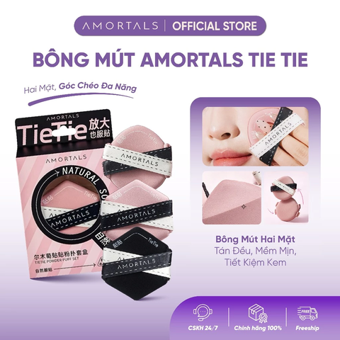 Bông Mút Trang Điểm 2 Mặt Tie Tie Amortals, Tán Nền Nhanh