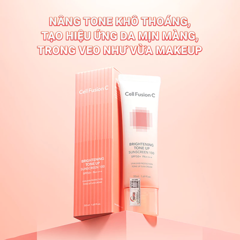 Kem Chống Nắng Cell Fusion C Brightening Tone Up Suncreen 100 Nâng Tông Da