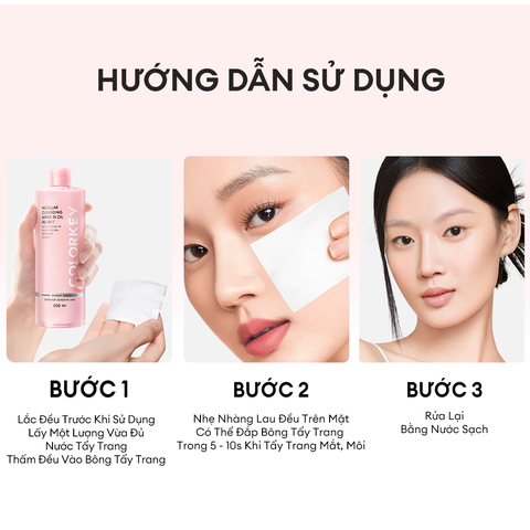 Nước Tẩy Trang Có Dầu Colorkey Dễ Dàng Tẩy Trang Mọi Lớp Makeup, Không Gây Cay Mắt