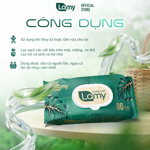 Khăn Ướt Lamy Dành Cho Mọi Loại Da