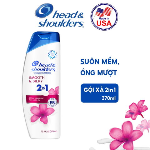 Dầu Gội Và Xả 2in1 Sạch Gàu Head&Shoulders Mỹ Sạch Sâu 370ml