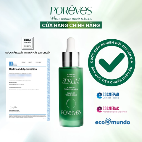 Tinh Chất Tiền Lợi Khuẩn Phục Hồi PORÊVES Advanced Prebiotic Serum 30ml