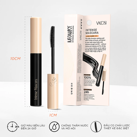 Mascara Vacosi Neowise Intense Mascara Dài Và Cong Mi Tự Nhiên Dạng Gel 4.5g