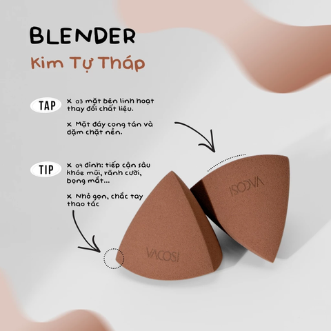 Set 3 Bông Phấn Đa Diện Vacosi Versatile Makeup Blender - BP42